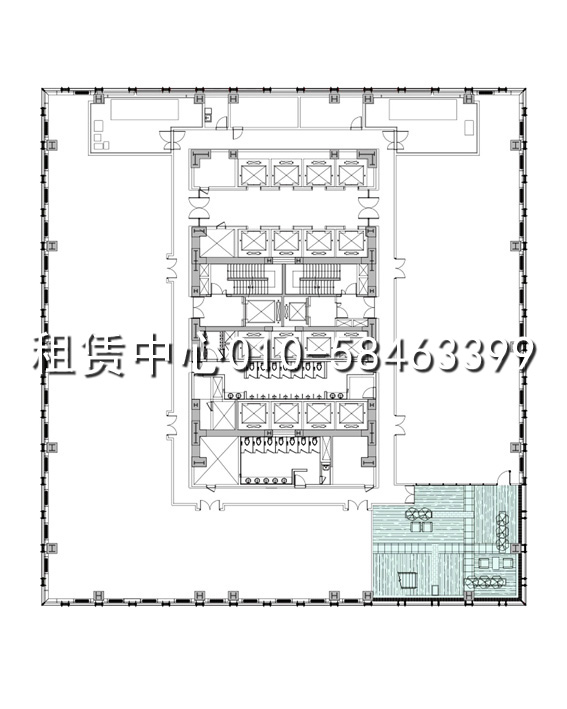 三星大厦标准层平面图